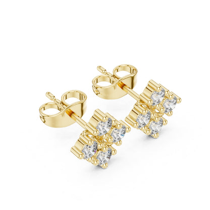 Round Stud Lab Grown Diamond Earrings