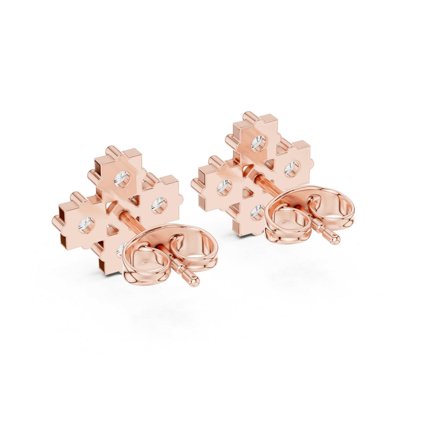 Round Cluster Lab Grown Diamond Earrings