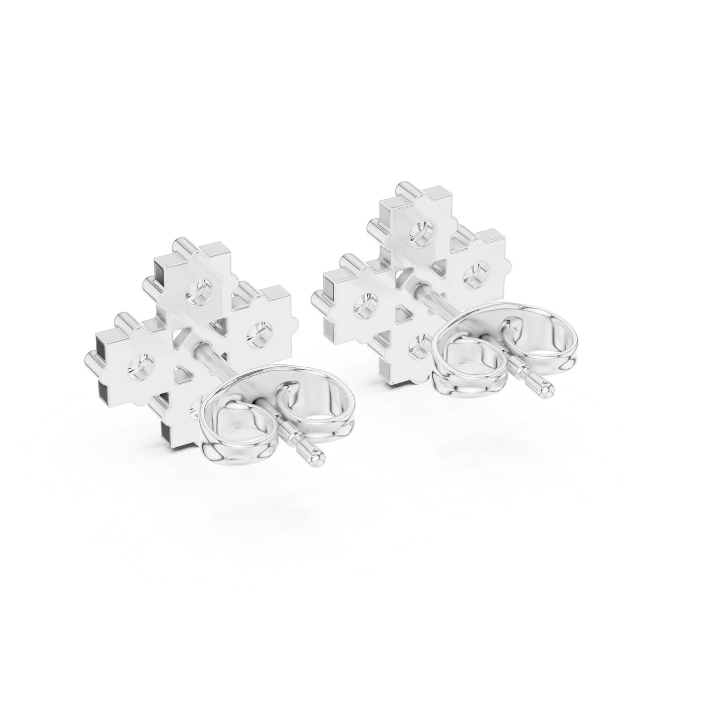 Round Cluster Lab Grown Diamond Earrings