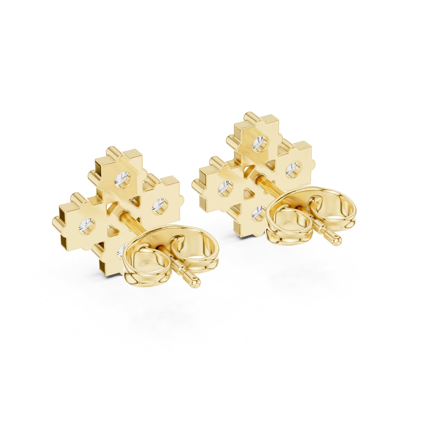 Round Cluster Lab Grown Diamond Earrings