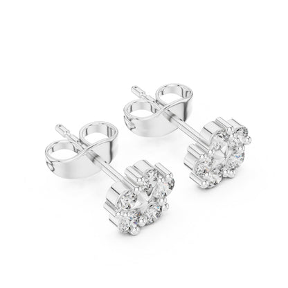 Round Stud Lab Grown Diamond Earrings