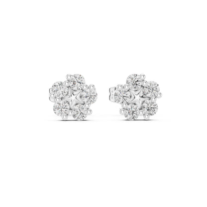Round Stud Lab Grown Diamond Earrings