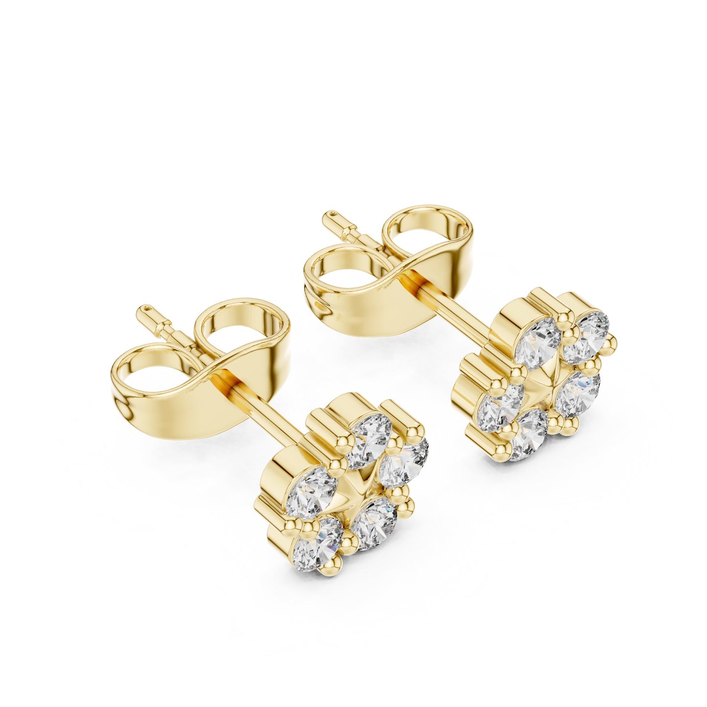 Round Stud Lab Grown Diamond Earrings