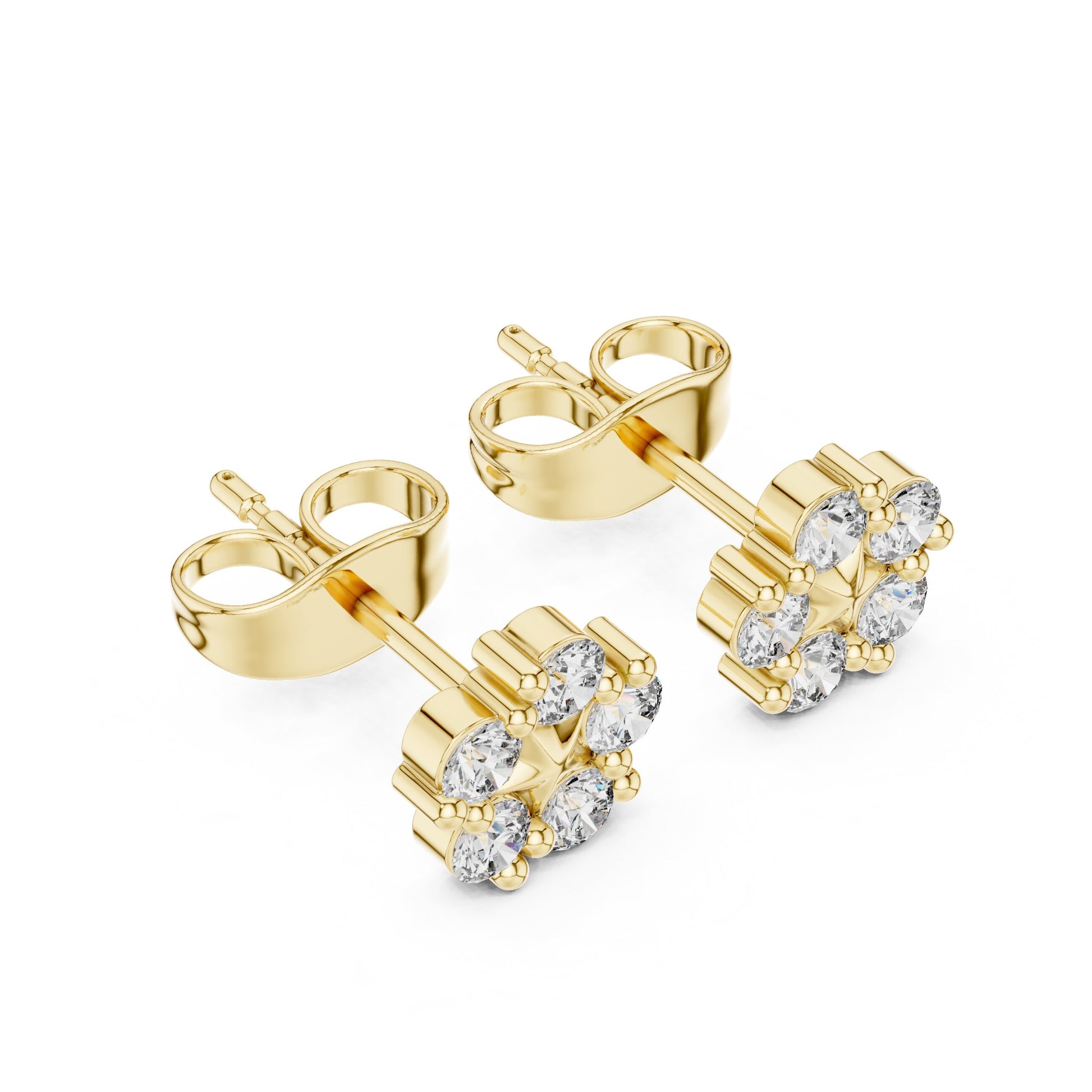 Round Stud Lab Grown Diamond Earrings