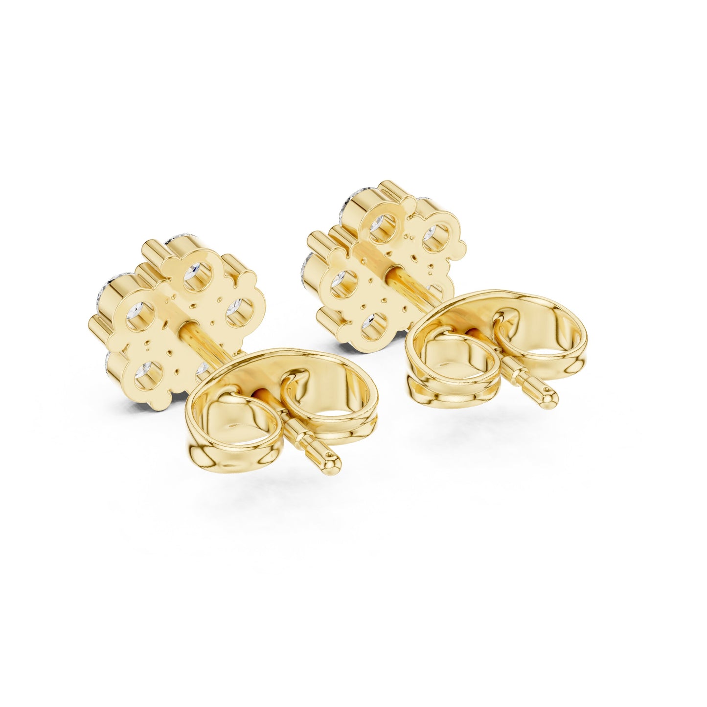 Round Stud Lab Grown Diamond Earrings