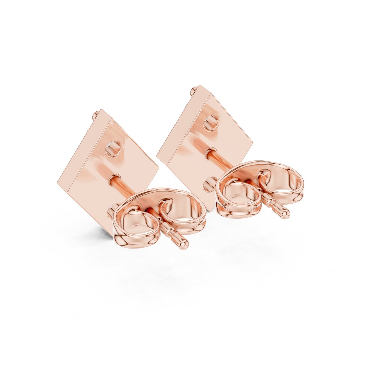 Round Stud Lab Grown Diamond Earrings