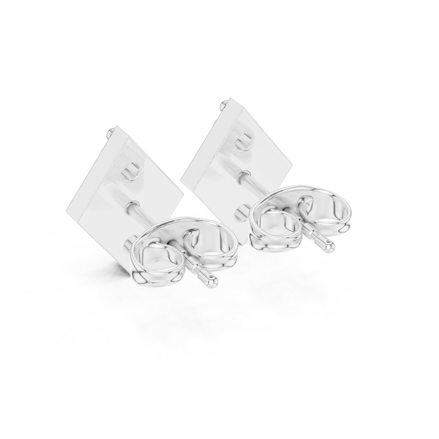 Round Stud Lab Grown Diamond Earrings