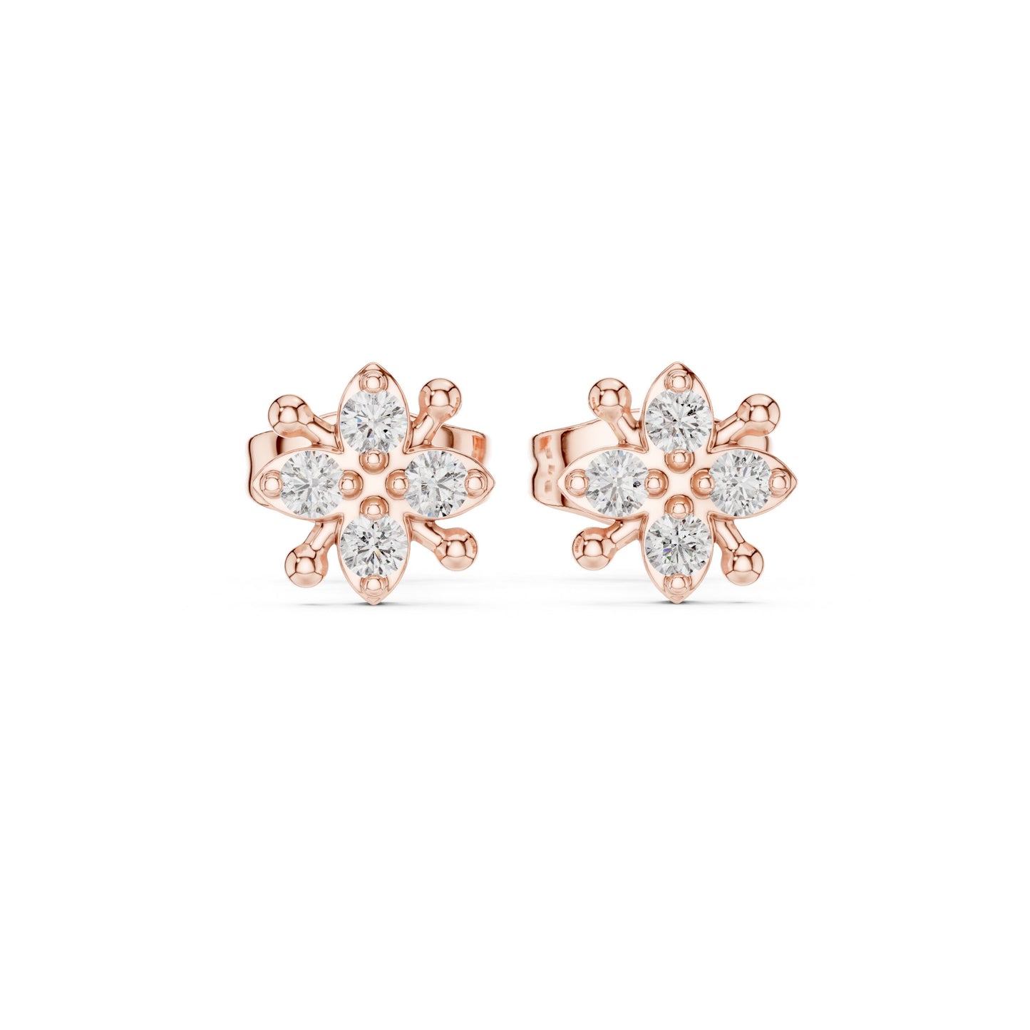 Round Cluster Lab Grown Diamond Earrings