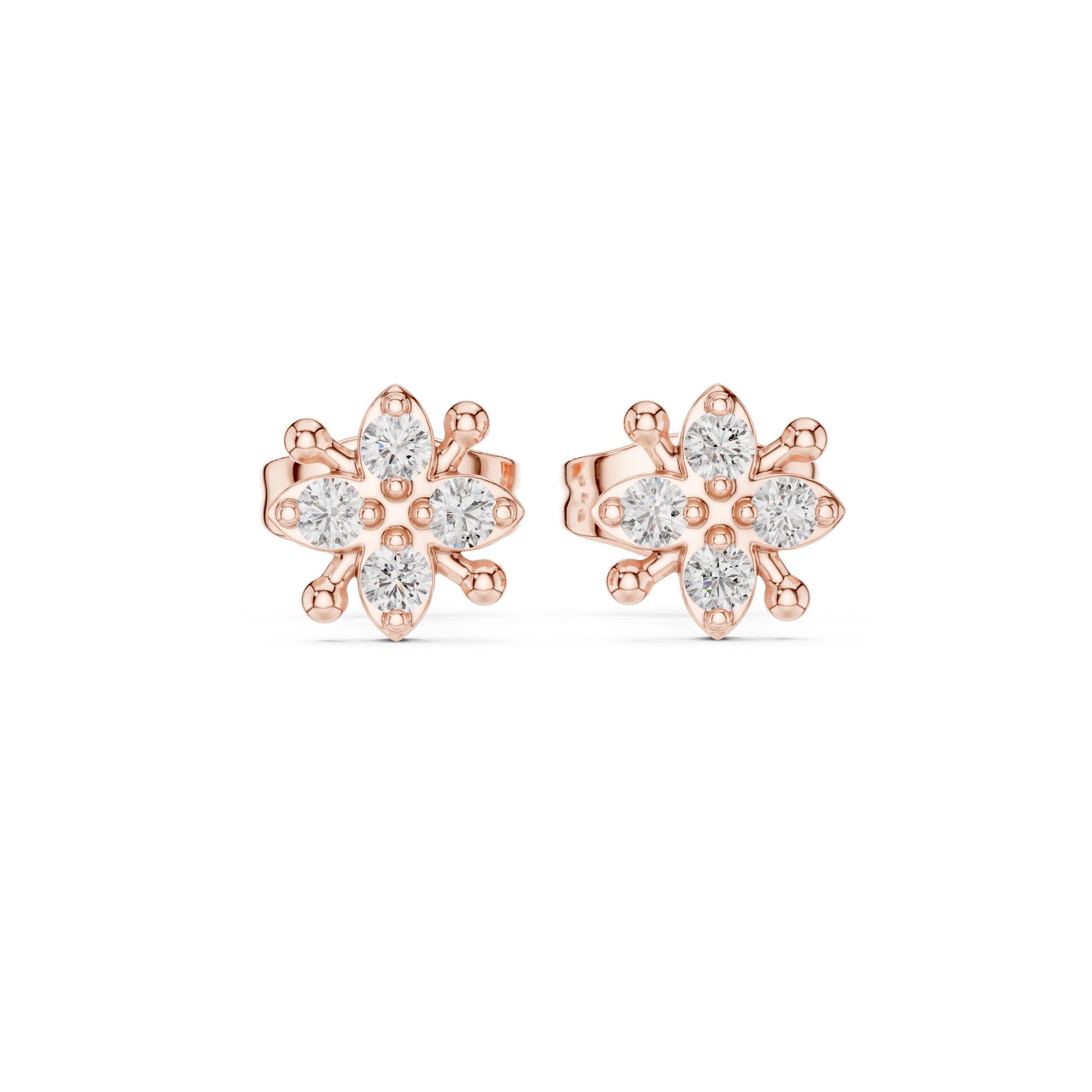 Round Cluster Lab Grown Diamond Earrings