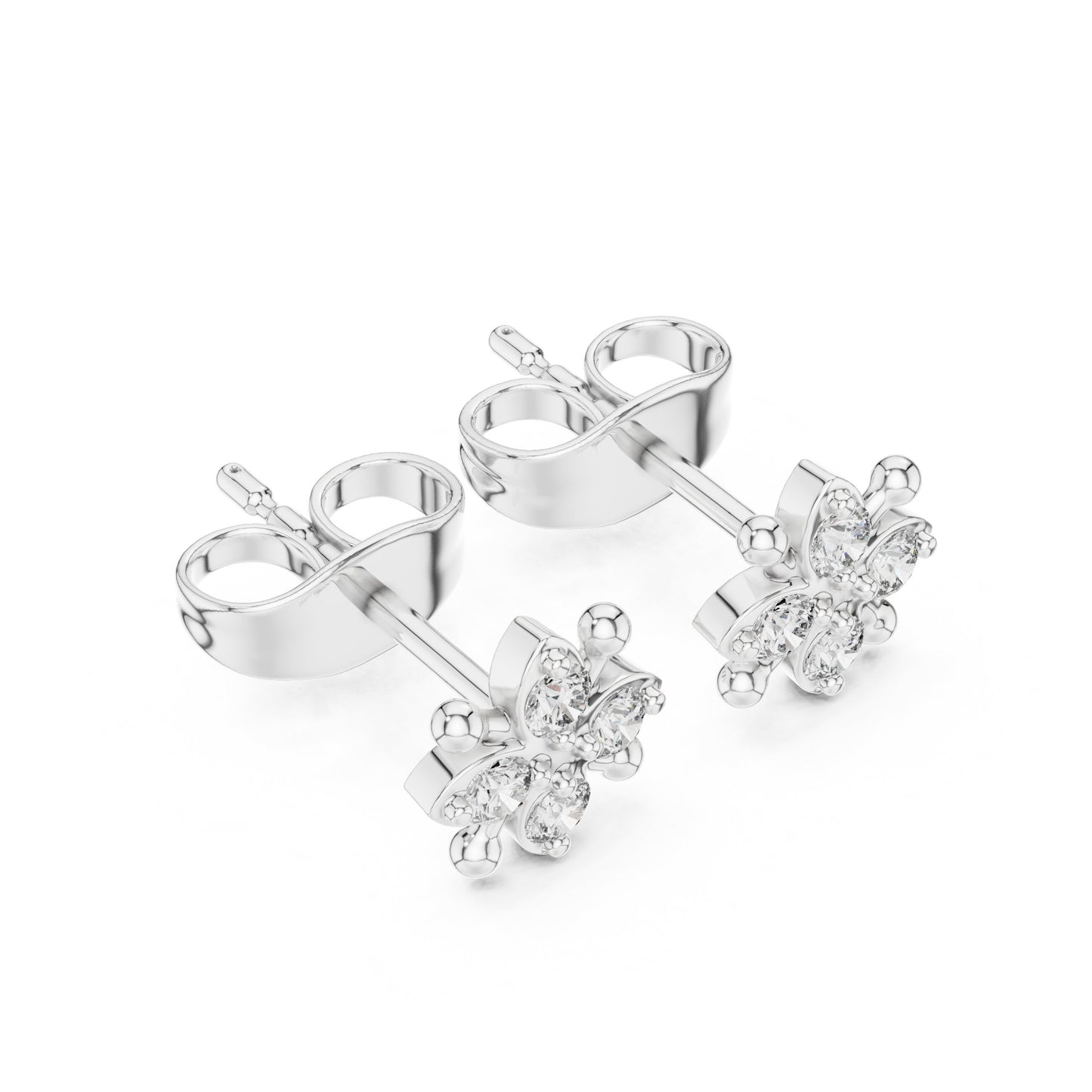 Round Cluster Lab Grown Diamond Earrings