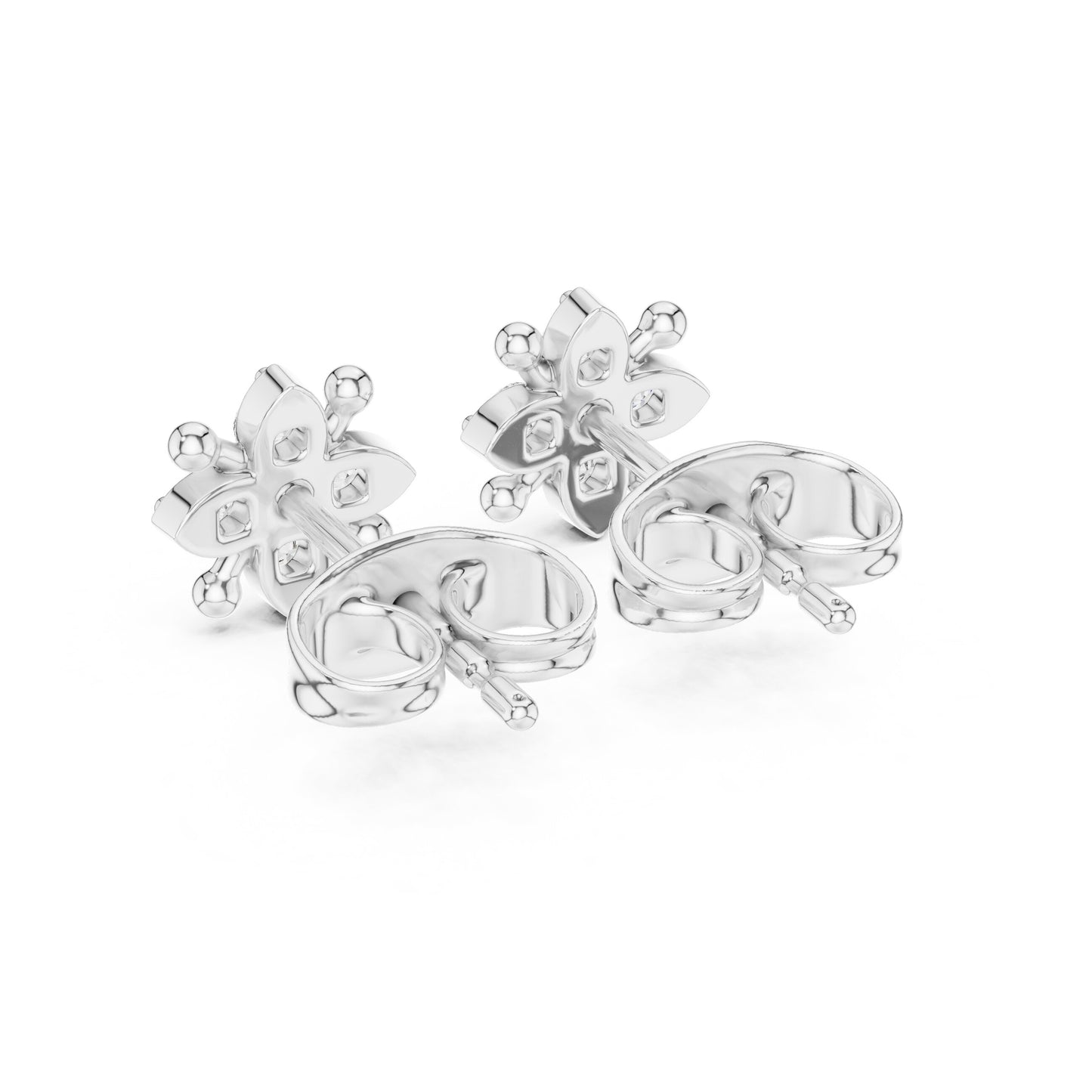 Round Cluster Lab Grown Diamond Earrings