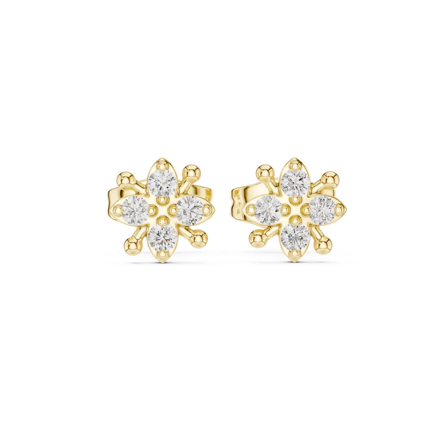 Round Cluster Lab Grown Diamond Earrings