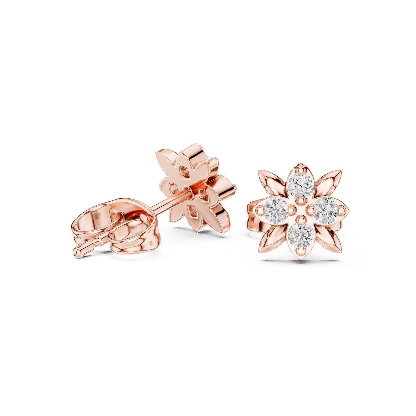 Mixed Shape Lab Grown Diamond Stud Earrings