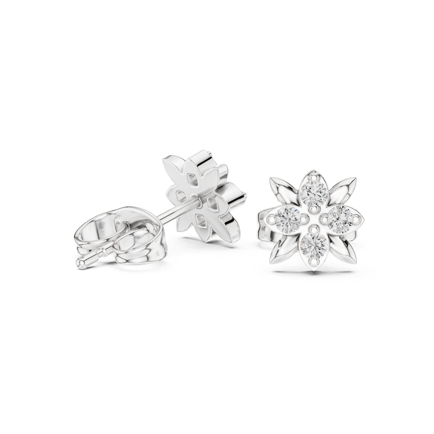Mixed Shape Lab Grown Diamond Stud Earrings