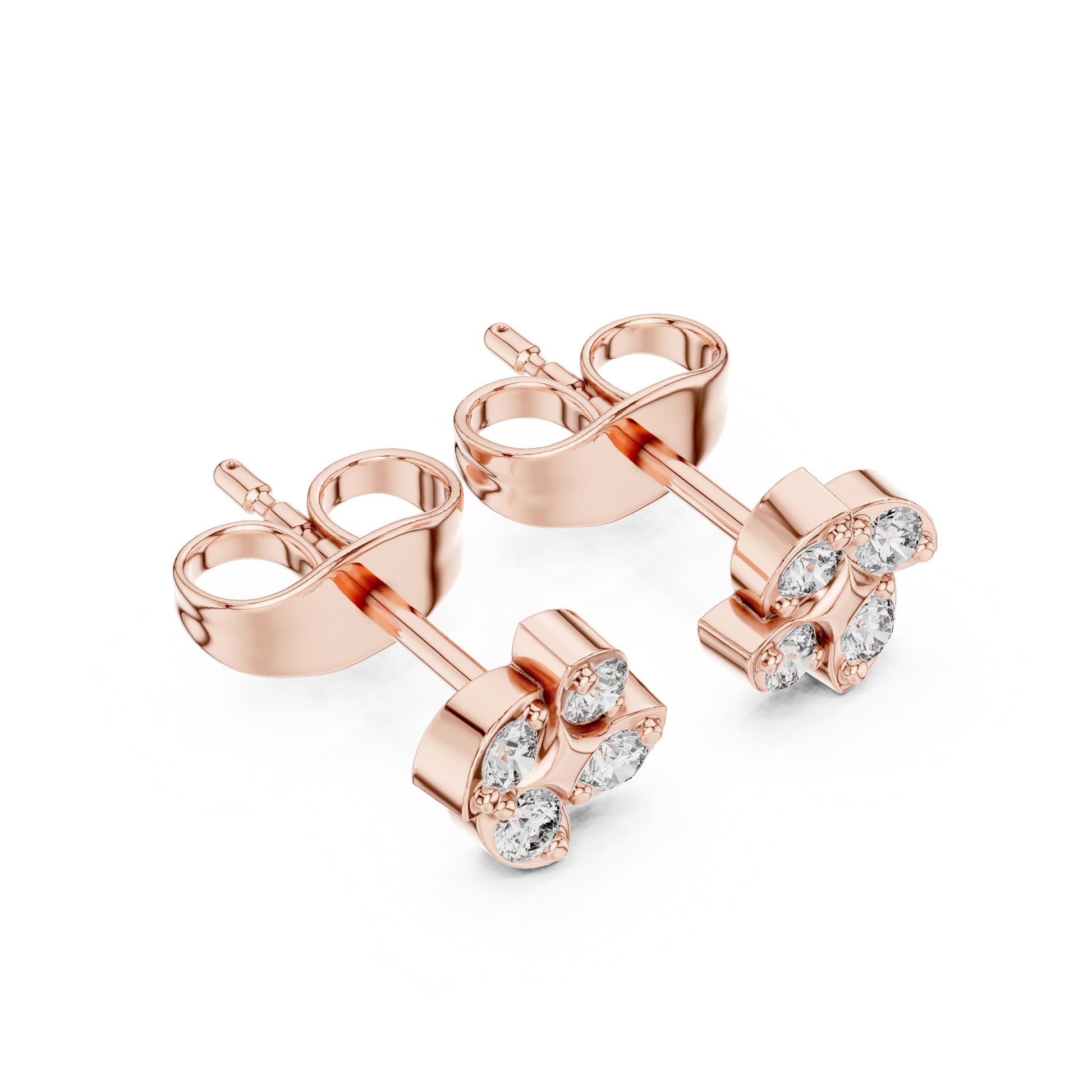 Round Cluster Lab Grown Diamond Earrings