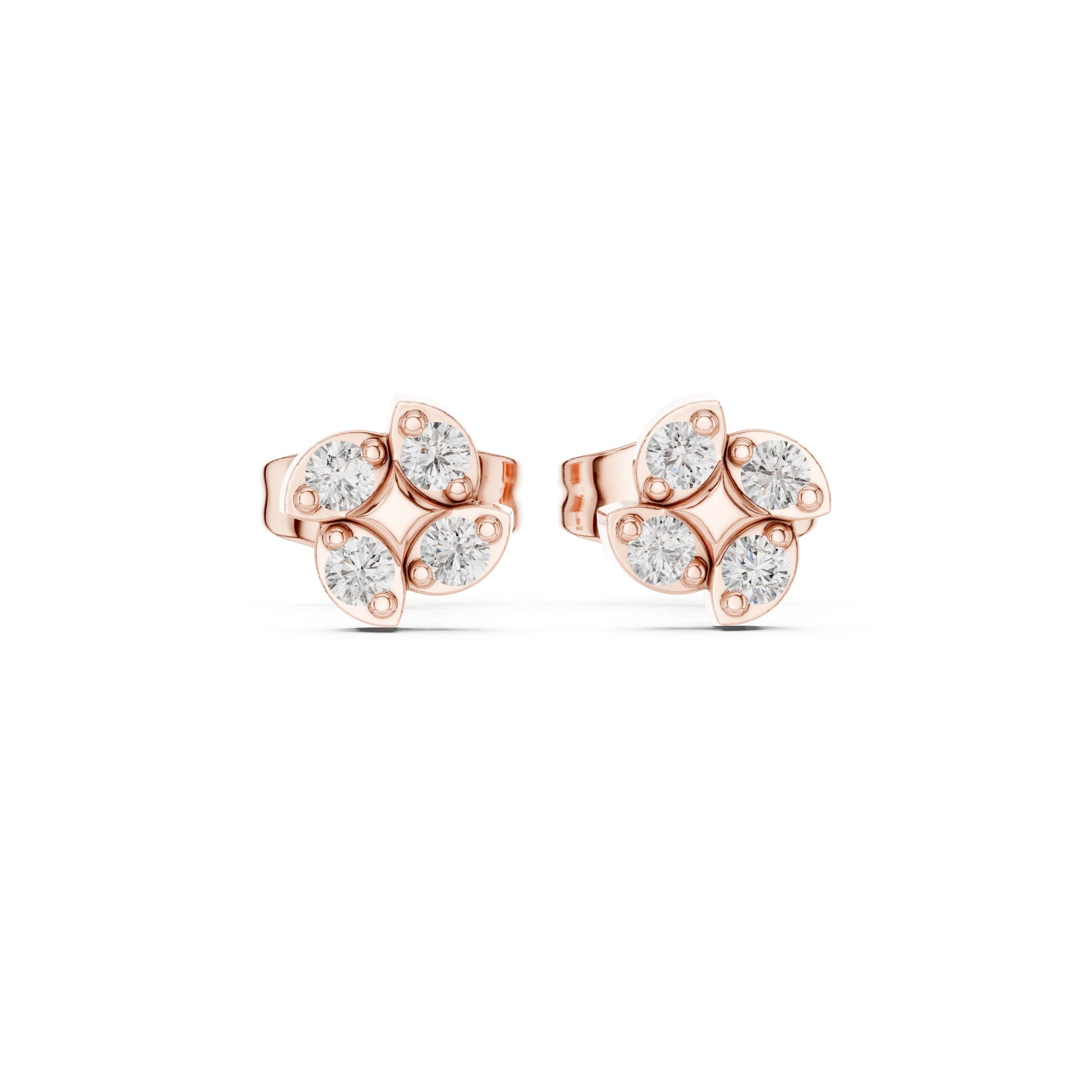 Round Cluster Lab Grown Diamond Earrings