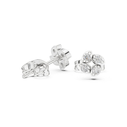 Round Cluster Lab Grown Diamond Earrings