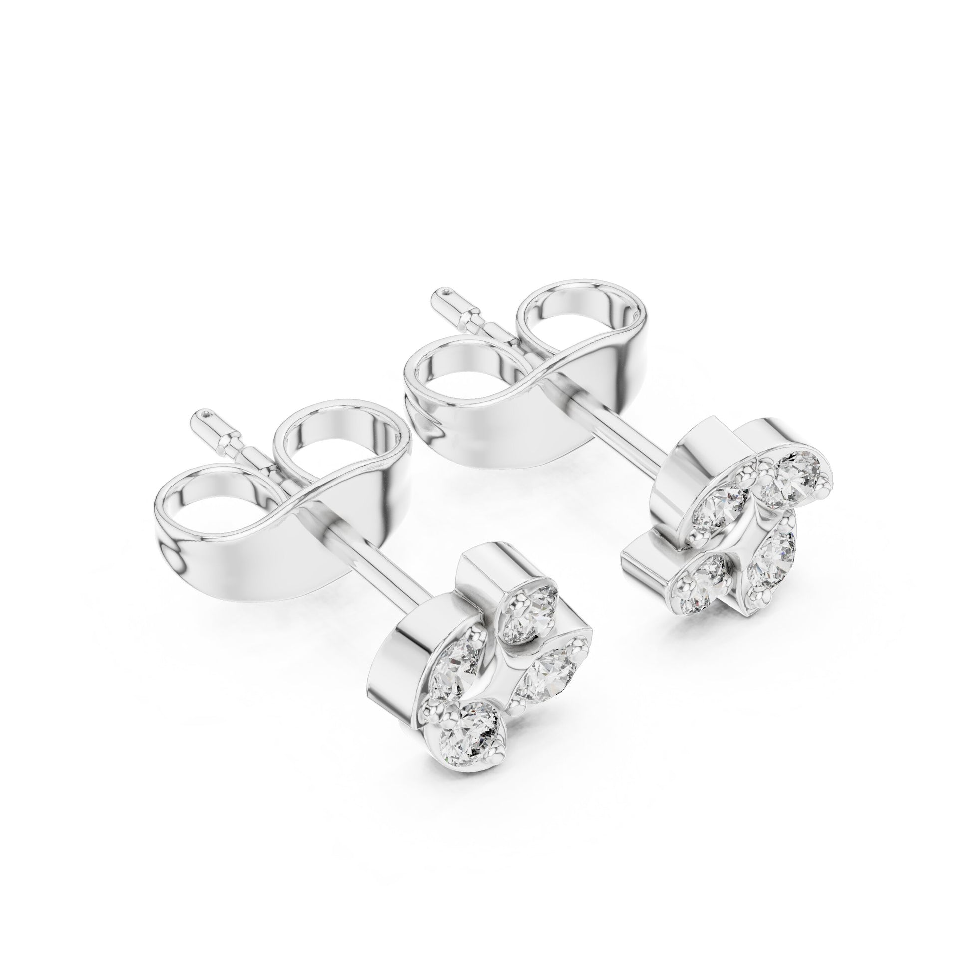 Round Cluster Lab Grown Diamond Earrings