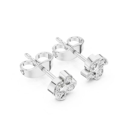 Round Cluster Lab Grown Diamond Earrings