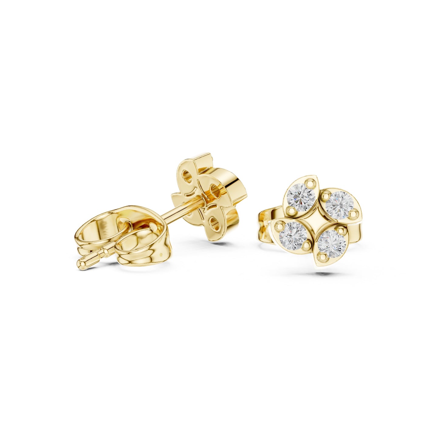 Round Cluster Lab Grown Diamond Earrings