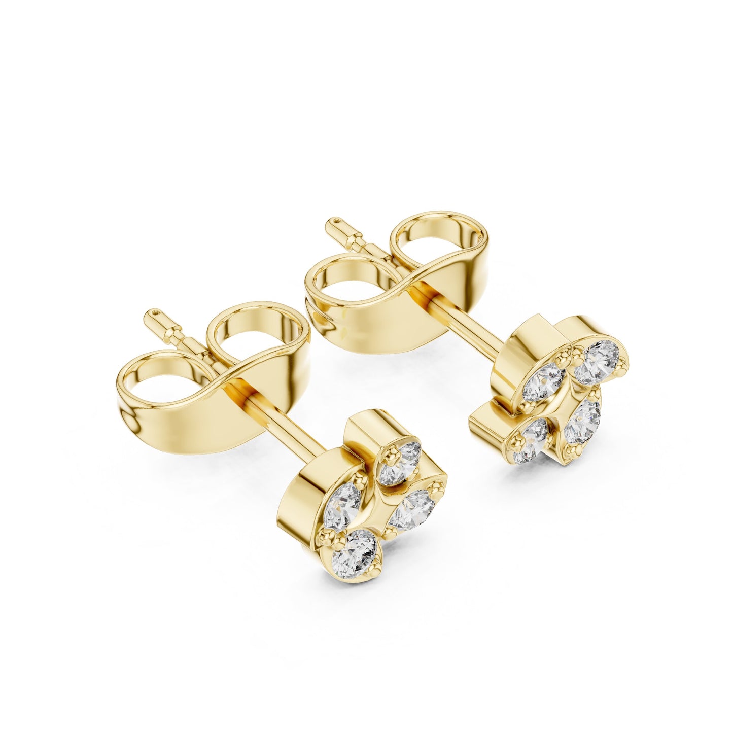Round Cluster Lab Grown Diamond Earrings