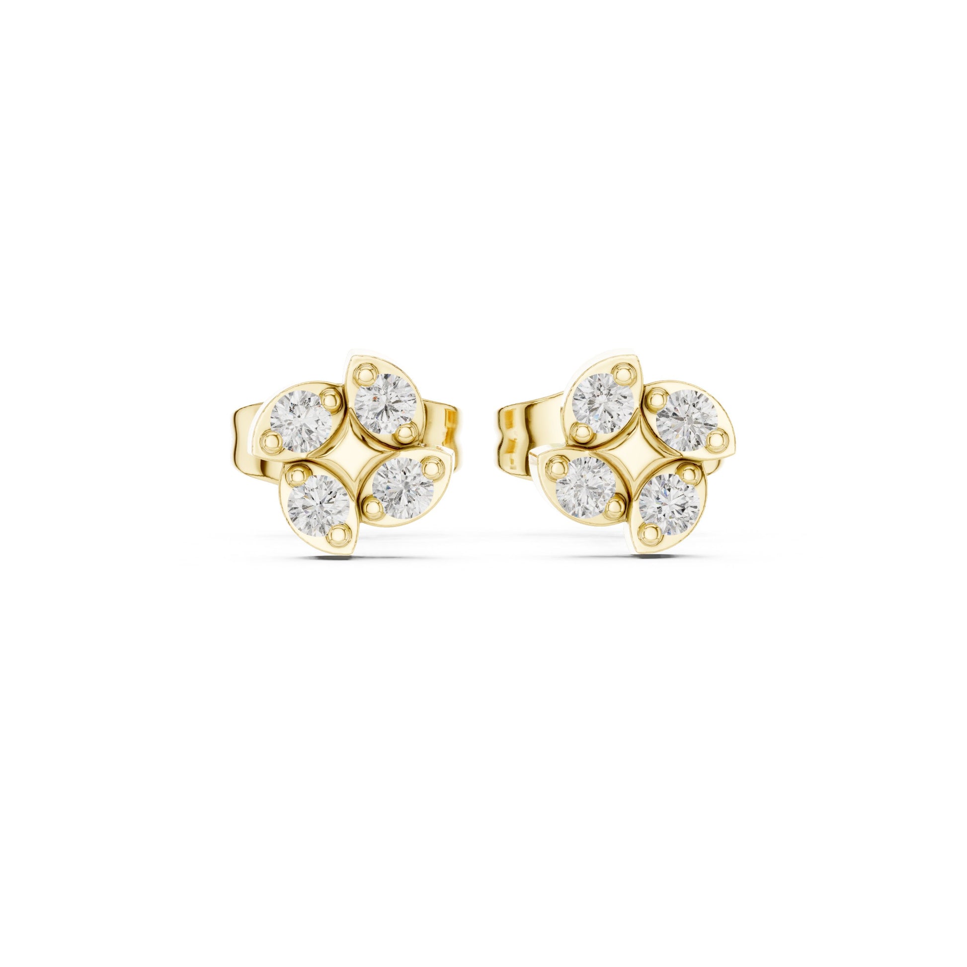 Round Cluster Lab Grown Diamond Earrings