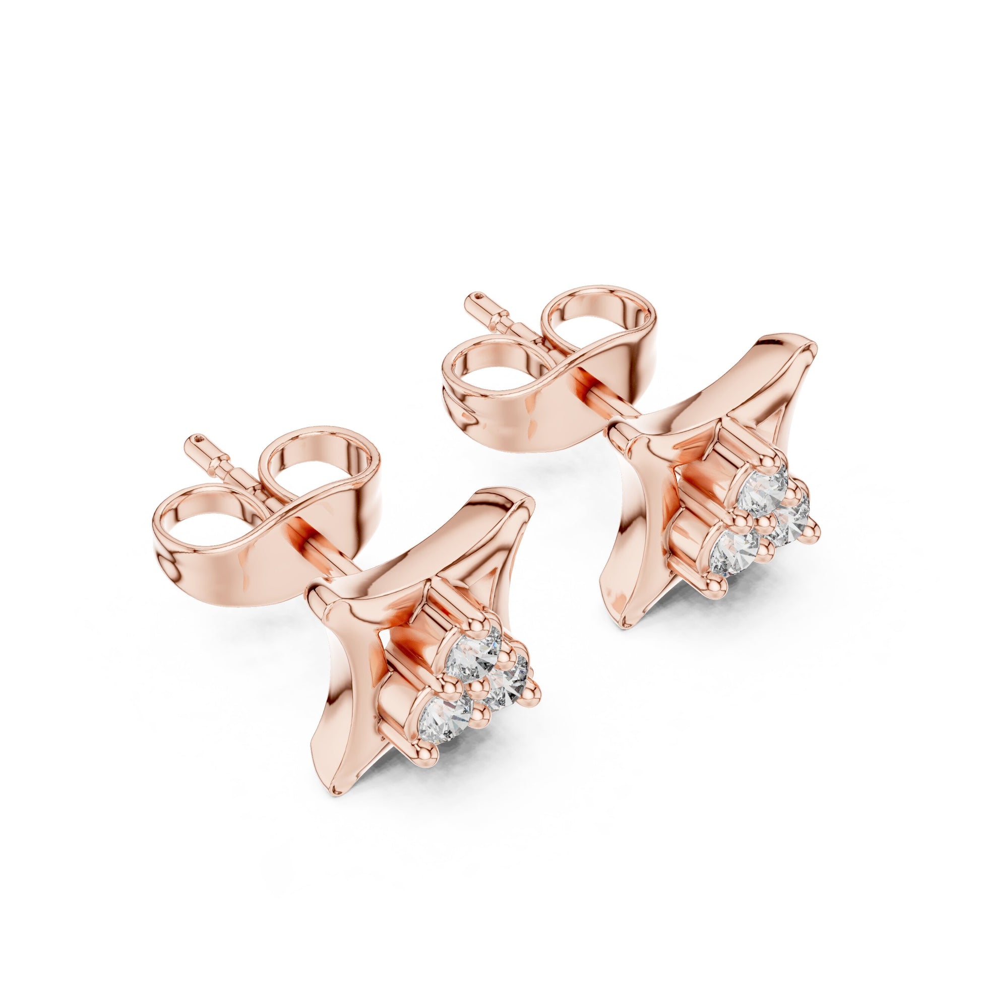 Round Stud Lab Grown Diamond Earrings