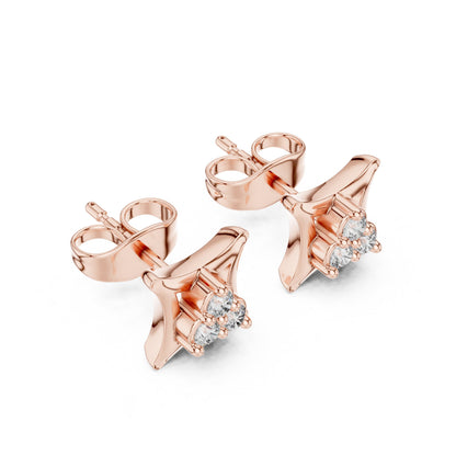 Round Stud Lab Grown Diamond Earrings