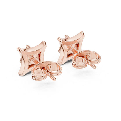 Round Stud Lab Grown Diamond Earrings
