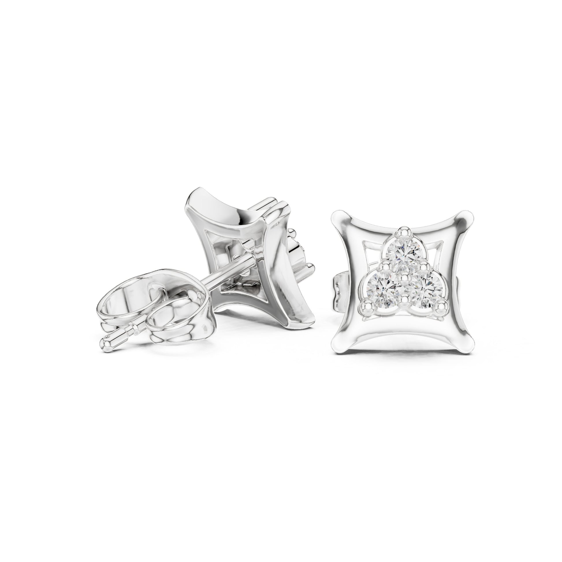 Round Stud Lab Grown Diamond Earrings