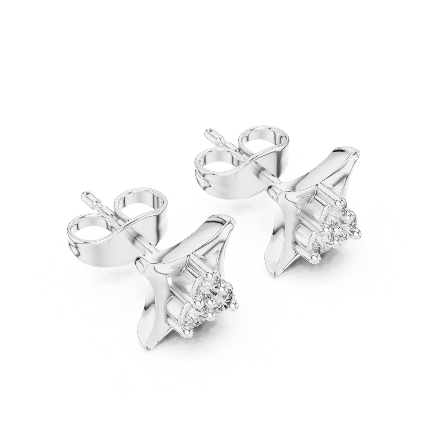 Round Stud Lab Grown Diamond Earrings