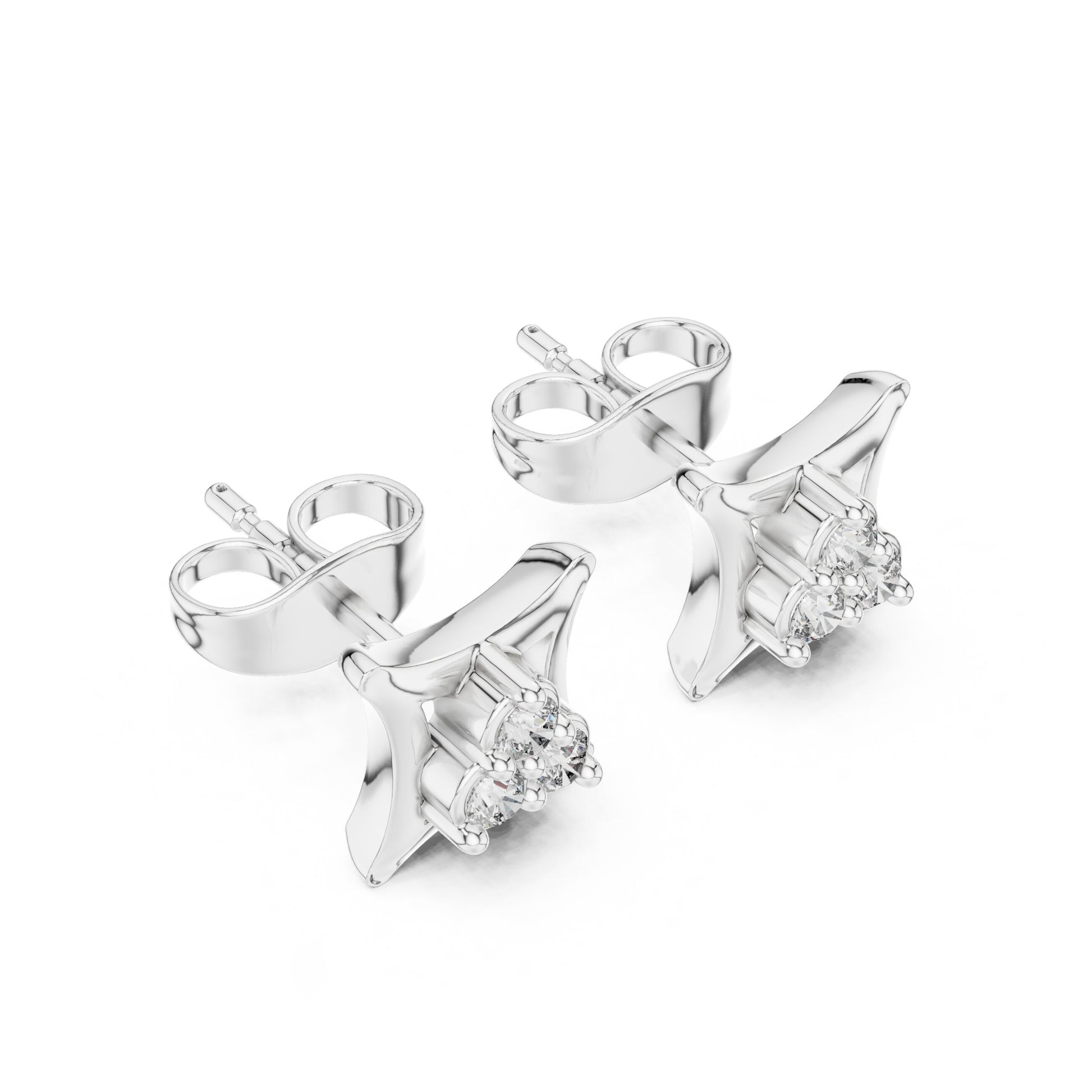 Round Stud Lab Grown Diamond Earrings