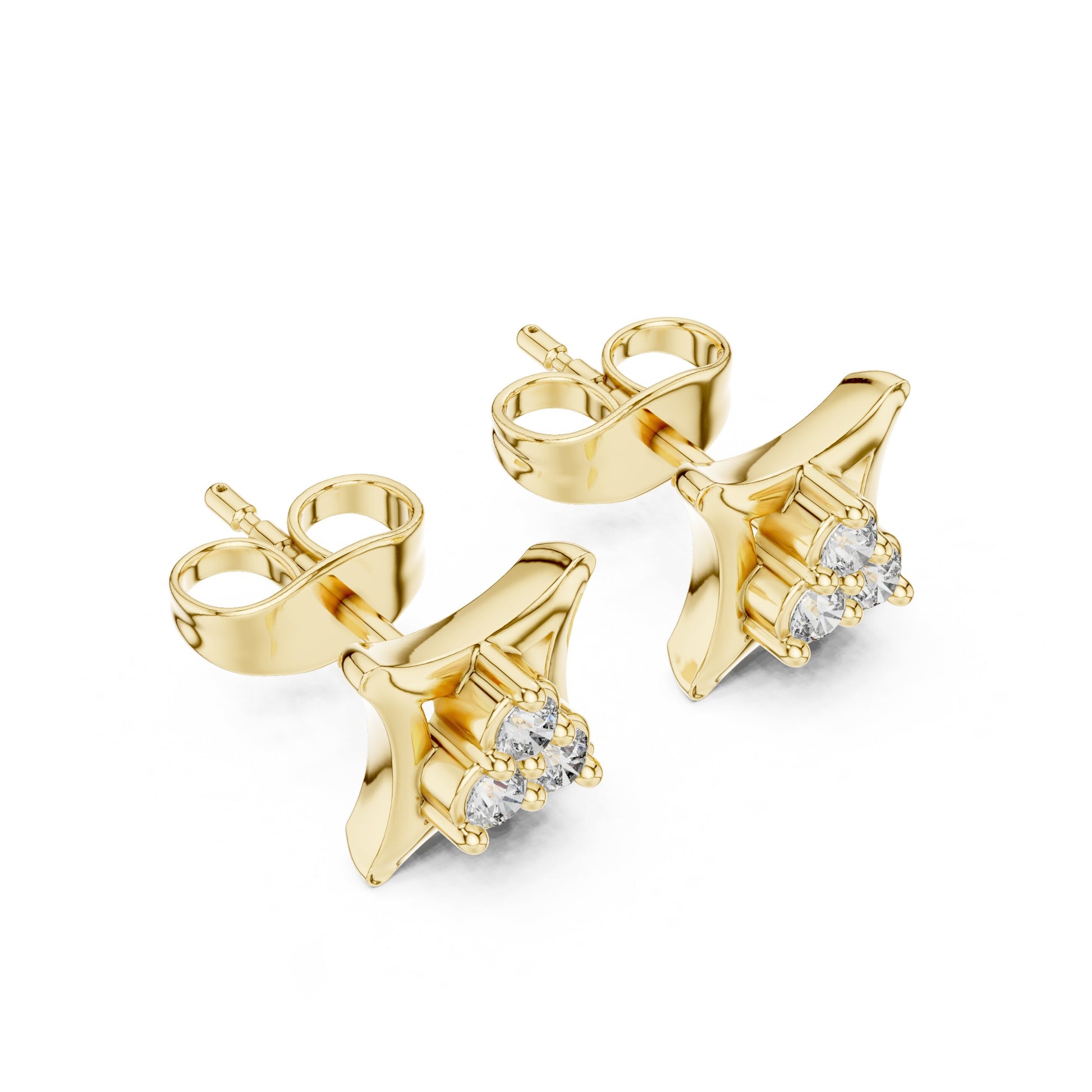 Round Stud Lab Grown Diamond Earrings