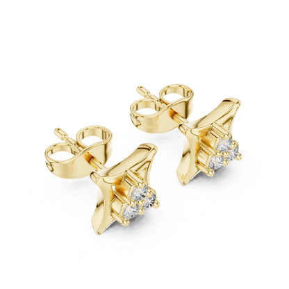 Round Stud Lab Grown Diamond Earrings