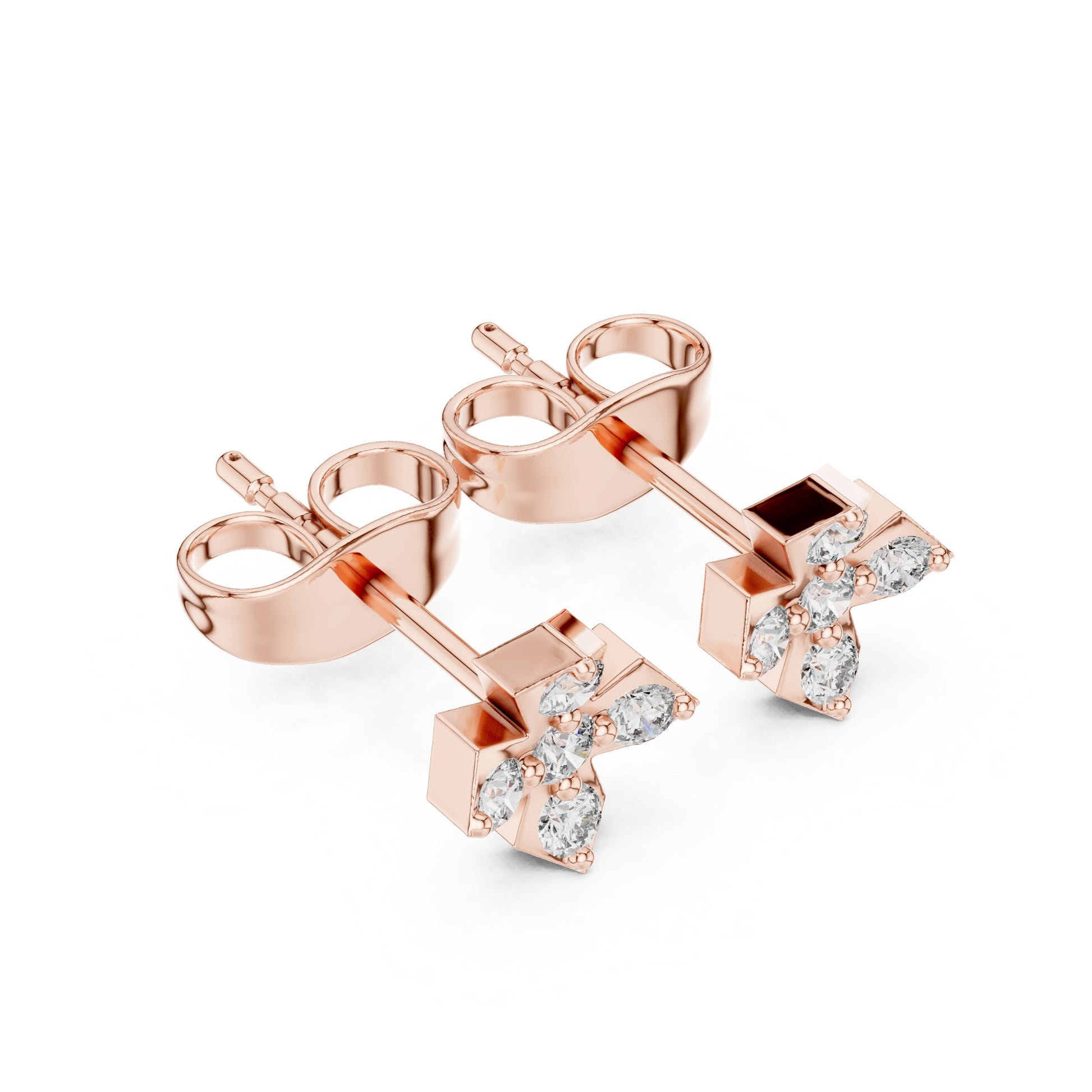 Round Stud Lab Grown Diamond Earrings