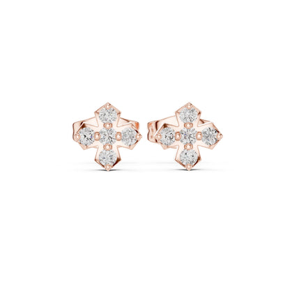 Round Stud Lab Grown Diamond Earrings