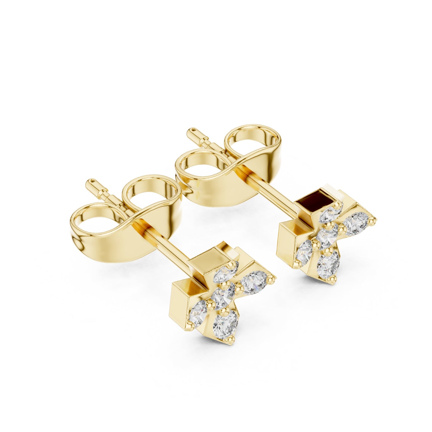 Round Stud Lab Grown Diamond Earrings