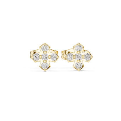Round Stud Lab Grown Diamond Earrings