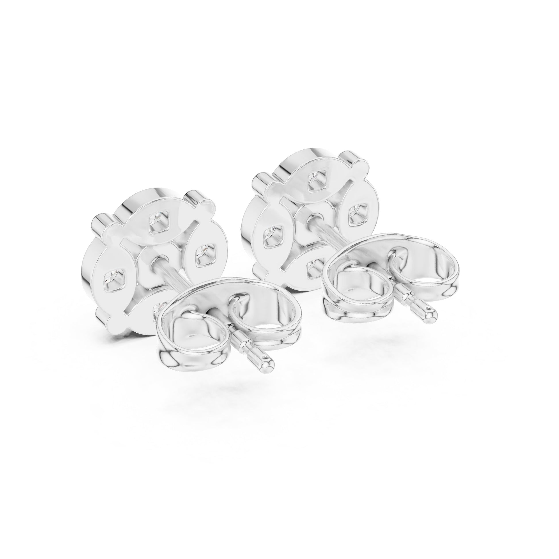 Round Cluster Lab Grown Diamond Earrings