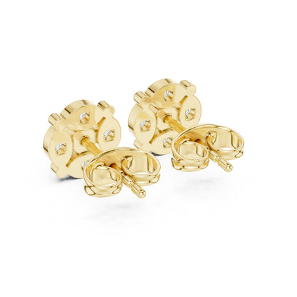 Round Cluster Lab Grown Diamond Earrings