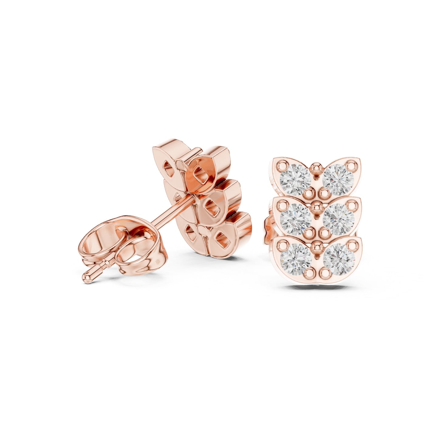 Round Climber Lab Grown Diamond Earrings