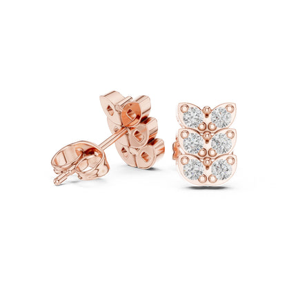 Round Climber Lab Grown Diamond Earrings