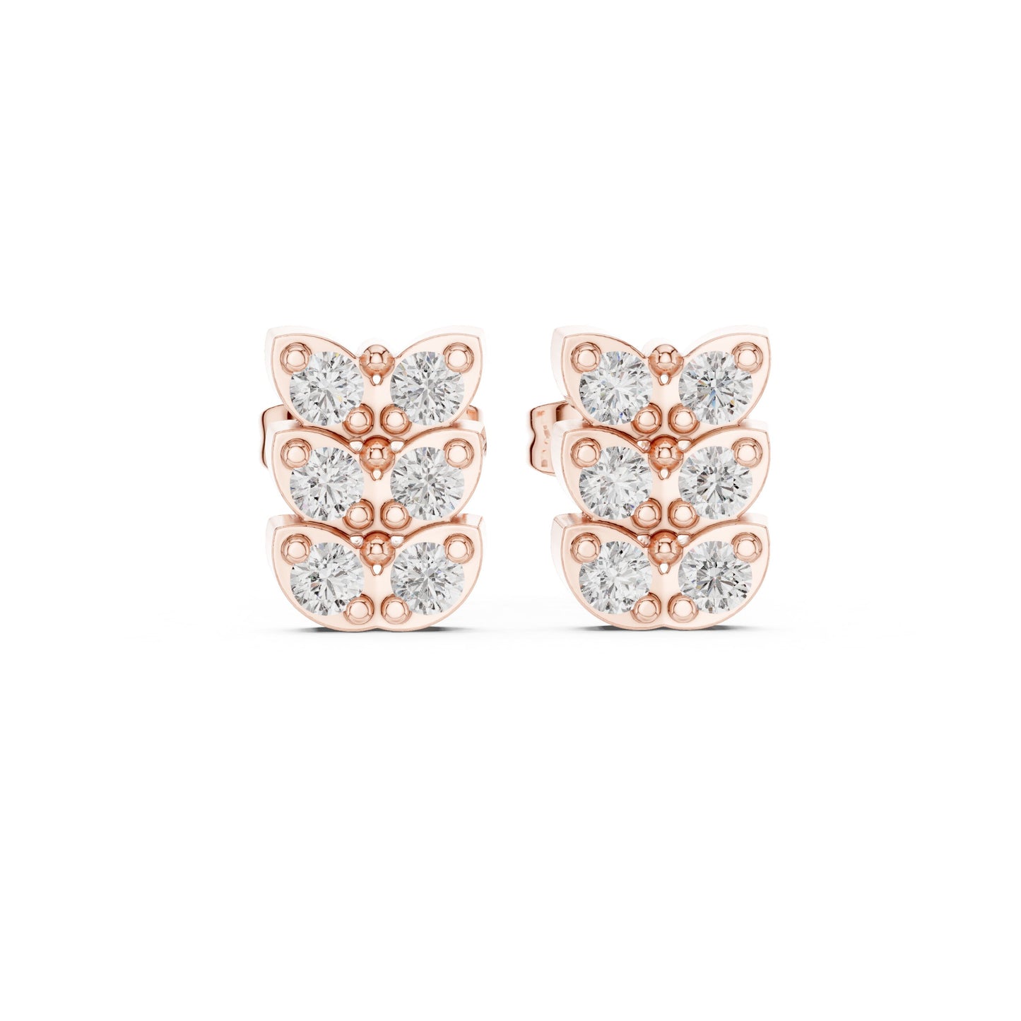 Round Climber Lab Grown Diamond Earrings