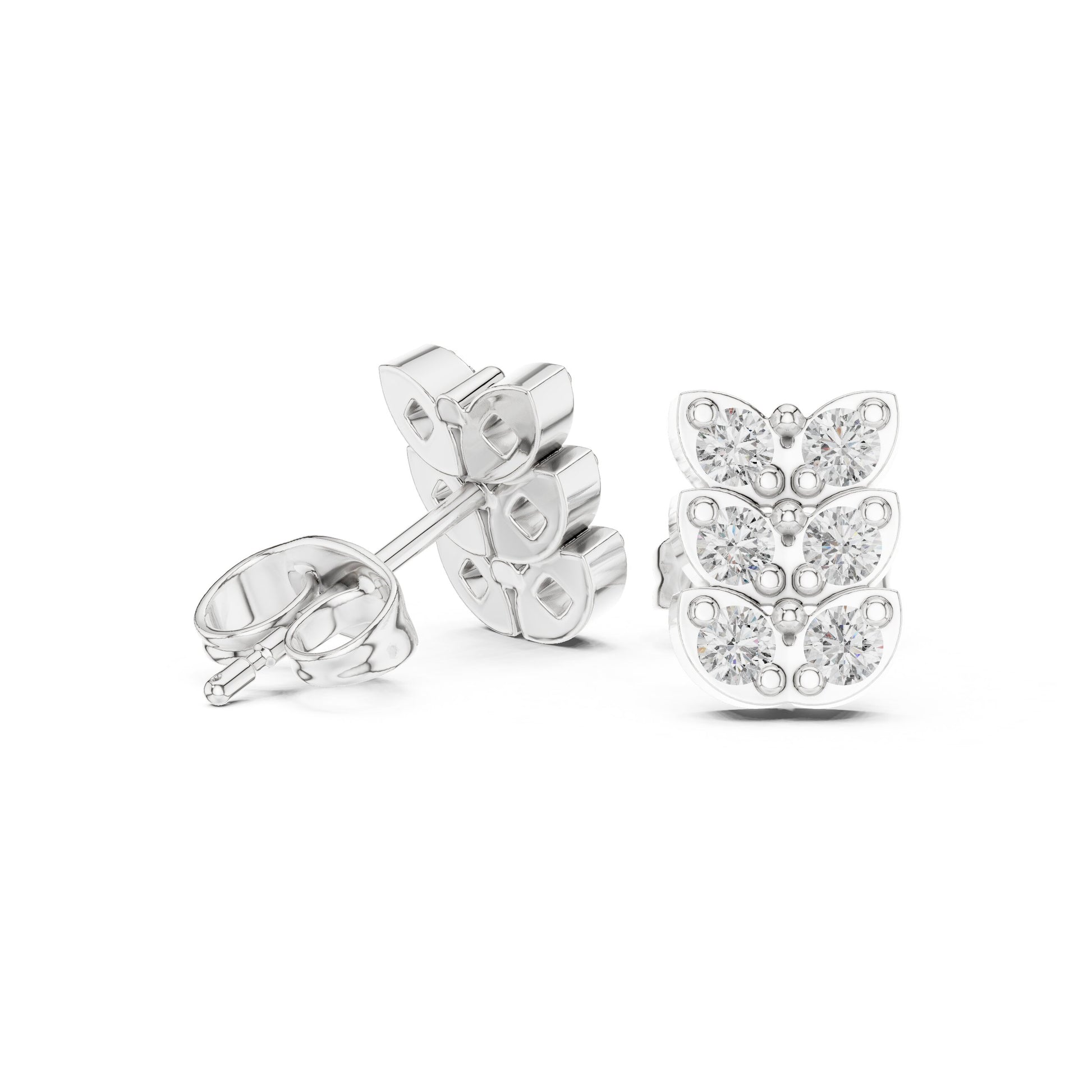 Round Climber Lab Grown Diamond Earrings