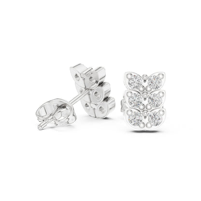 Round Climber Lab Grown Diamond Earrings