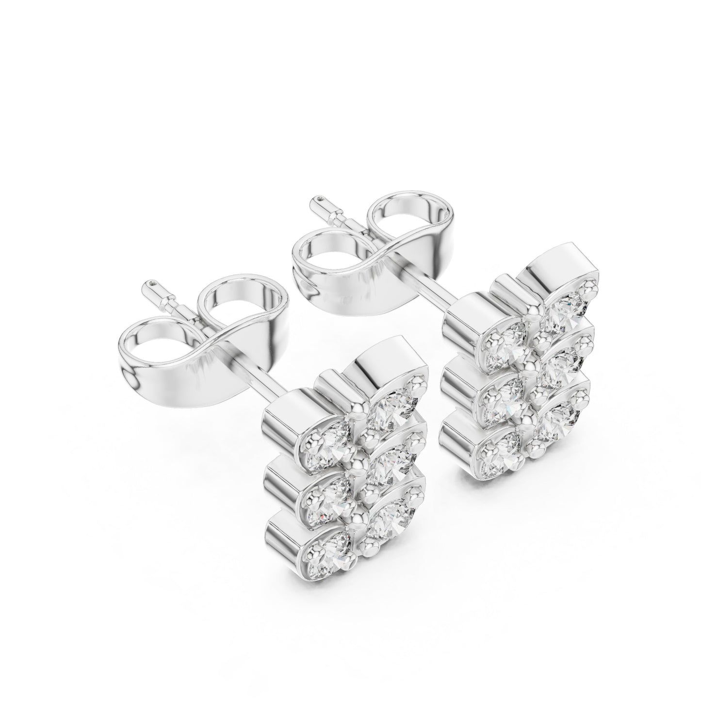 Round Climber Lab Grown Diamond Earrings