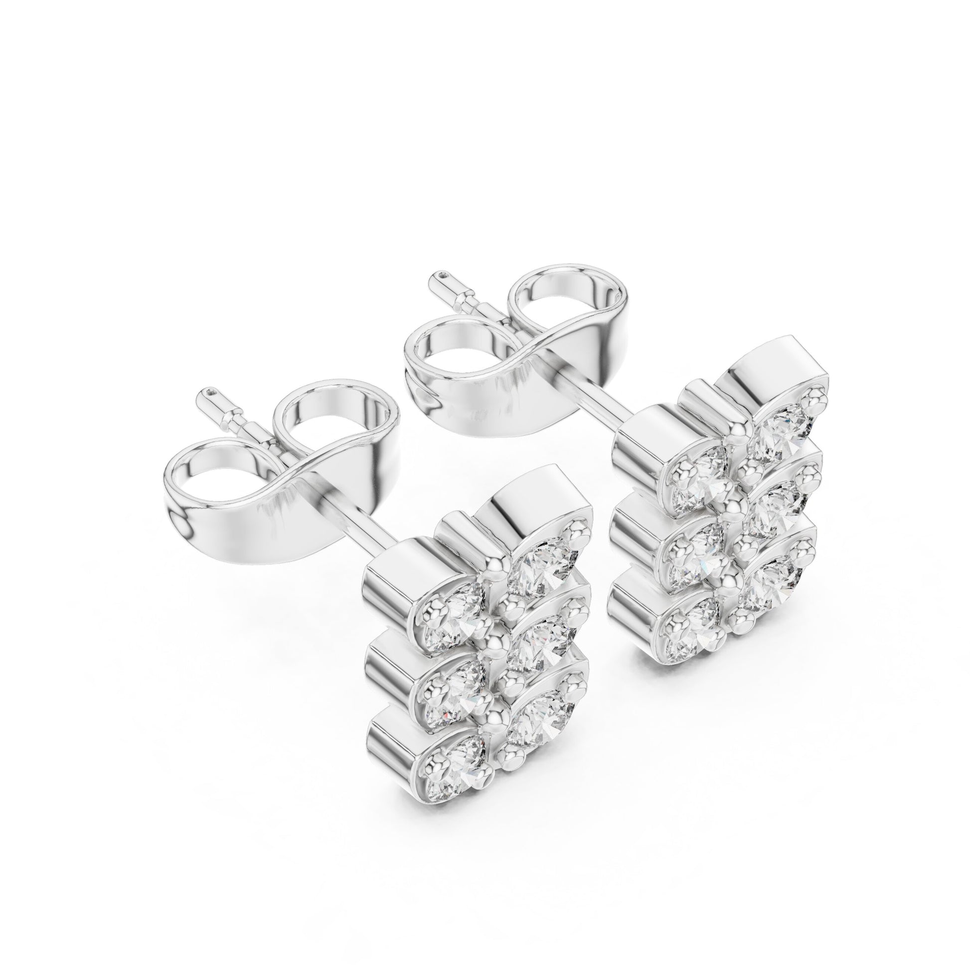 Round Climber Lab Grown Diamond Earrings