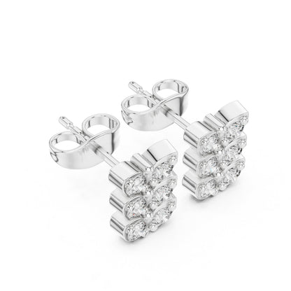 Round Climber Lab Grown Diamond Earrings