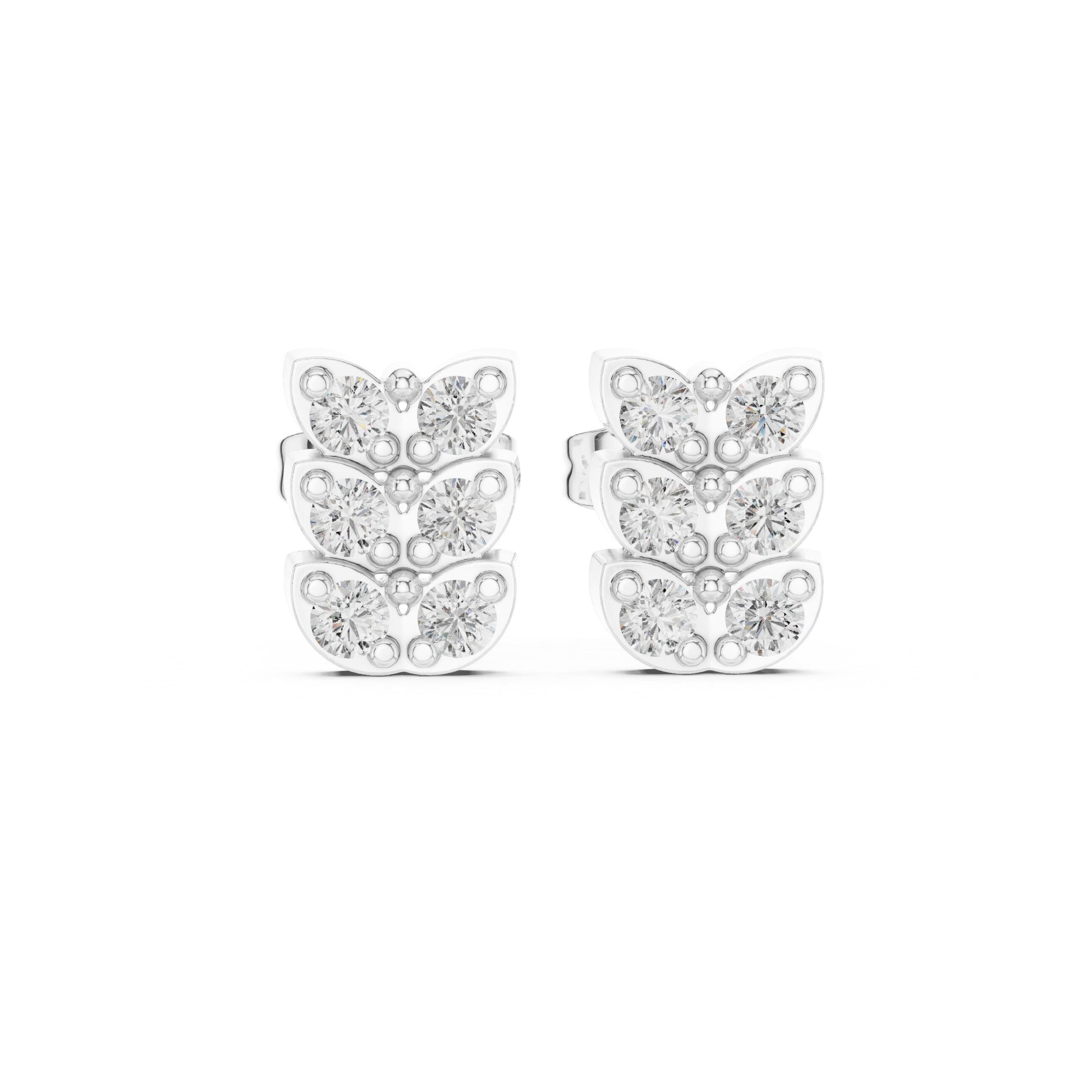 Round Climber Lab Grown Diamond Earrings