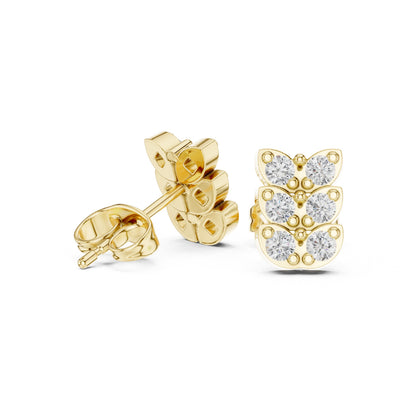 Round Climber Lab Grown Diamond Earrings